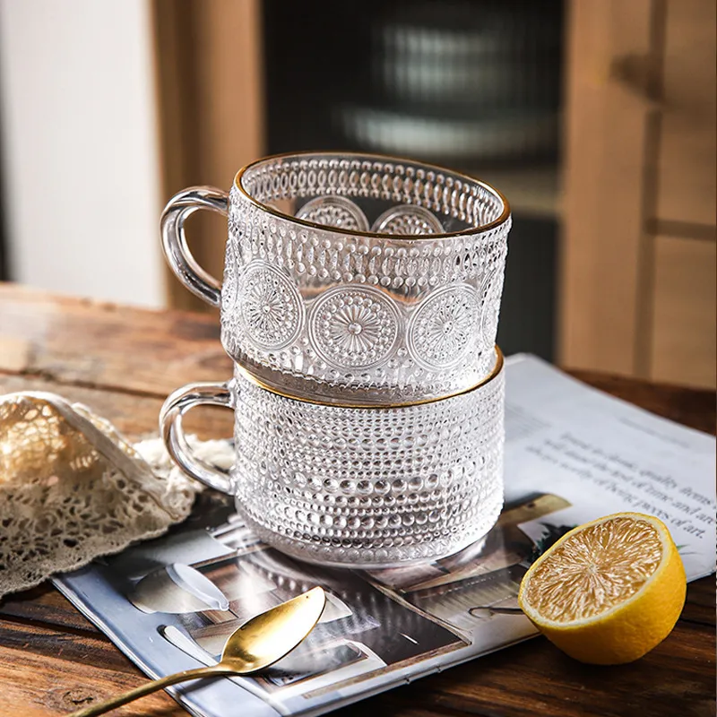 Viral Straight Sunflower Glass Cup​ – Vintage Nordic Relief | Breakfast Milk &am