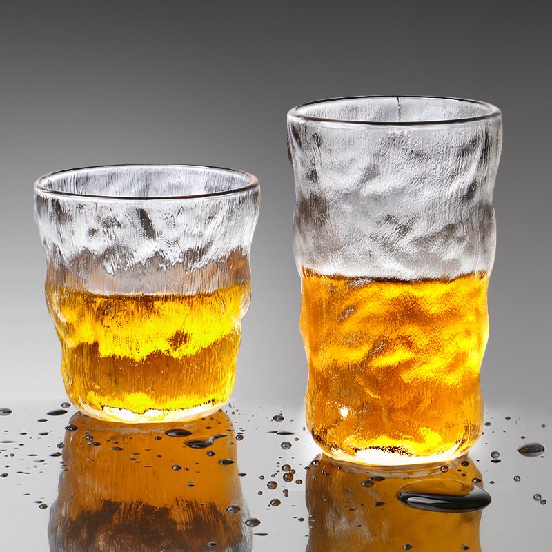 Glacier Pattern Glassware｜Women's Fruit Tea/Juice/Coffee/Beer All-Season Cup