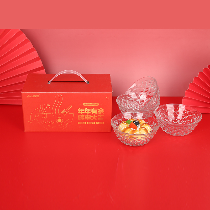 Wholesale Glass Fish Scale Bowls Set｜"Abundance Year After Year" Gift 